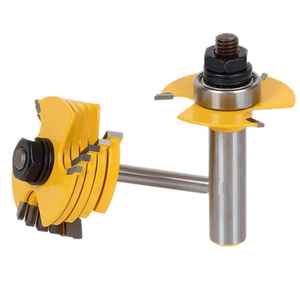 2pcs Slot <strong>Cutter</strong> 3 Wing Cemented Carbide Router Bit Set <strong>1</strong>/2&quot; &amp; <strong>1</strong>/<strong>4</strong>&quot; Shank 7pcs Blade Slot for Woodworking Tool TH4 - Product Image 4