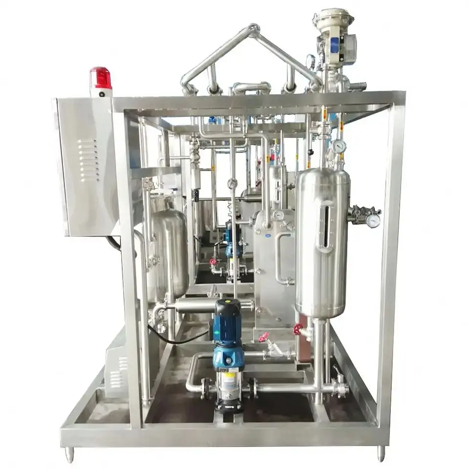 High Productivity 100L 150L 200L 300L 500L 1000L 2000 Lph Pasterizer Tank Pasteurizing Milk Machine Pasteurizer For Milk Used
