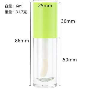 2ml 6ml 8ml 10ml Empty Round Lip Gloss Tube Big <strong>Doe</strong> Foot Lipgloss square Lip Container Gloss Custom logo Cosmetics Lipstick - Product Image 6