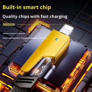 65W + 27Wナイロン編組4インワンデータケーブル180 ° 回転2A急速充電<span class=keywords><strong>Apple</strong></span> 15/14およびHuawei Type-C Micro-USBタイプ