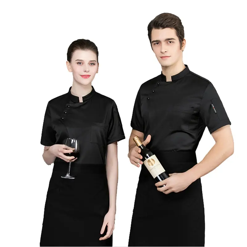 Custom design manica corta o lunga ristorazione abiti da lavoro unisex uomini & donne cucina professionale ristorante uniforme camicia