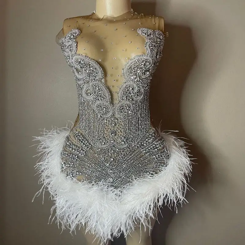 Hecho a mano Rhinestone borla cuerpo abrazando vestidos de graduación 2023 espalda descubierta Sling oro lentejuelas banquete vestido de fiesta de noche