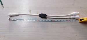 &quot;Y&quot; Cable for Christmas Light Connecting <strong>One</strong> Way <strong>Input</strong> <strong>Two</strong> Way <strong>Output</strong> Extension Plug