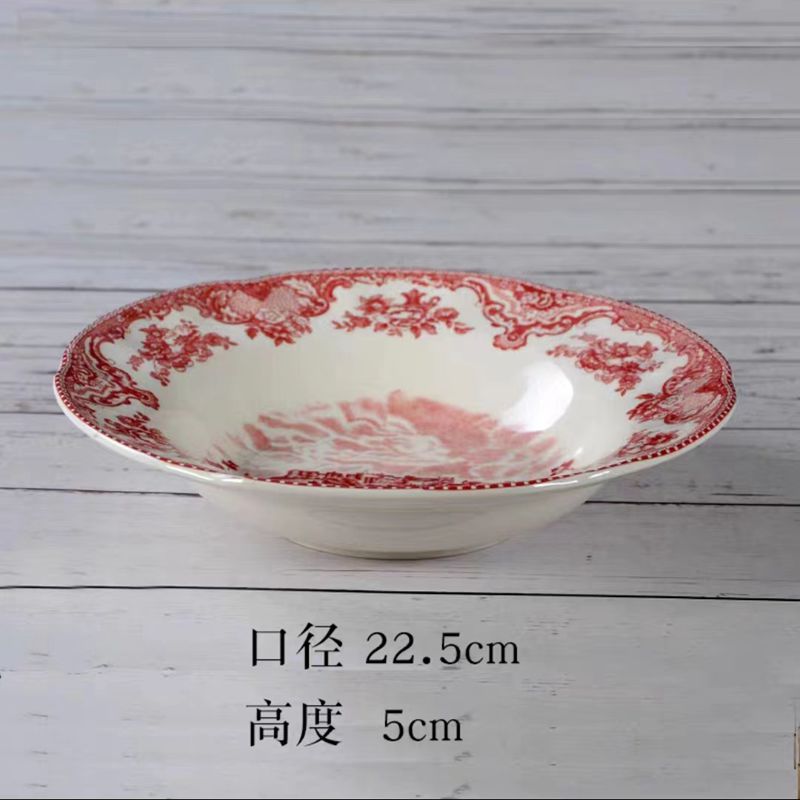 Assiette creuse à bortsch de 8,5 pouces