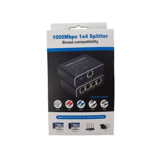 高速1000Mbps RJ45互联网分离器1至4 RJ45网络适配器以太网交换机1至4设备1000Mbps以太网集线器 - Product Image 6