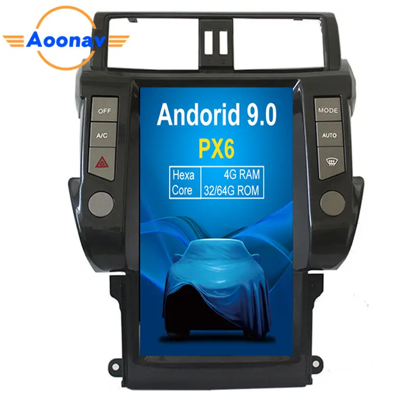 AOONAV Android 9,0 coche Radio Video Multimedia reproductor de Audio para TOYOTA Land Cruiser Prado 150, 2010, 2011, 2012, 2013