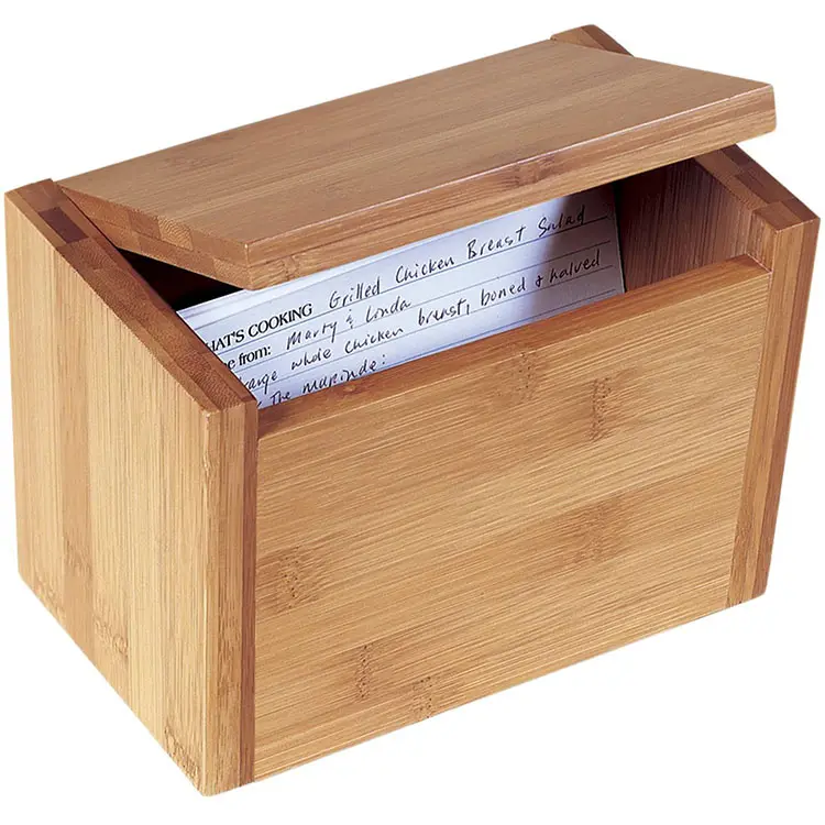 Natural renewable resources Bamboo and wood production recipe box wood