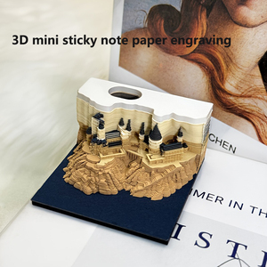 Tùy Chỉnh 3D Giấy Khắc Lâu Đài Điêu Khắc 3D <span class=keywords><strong>Notepad</strong></span> Cho Văn Phòng Trang Trí Nội Thất-Cá Nhân 3D Memo Pad Với Chủ Bút - Product Image 3