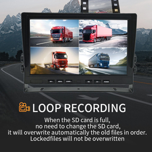 YWX hochresolution drahtlose Rückfahrkamera mit 10,1 Zoll Monitor Unterstützung 2-4-Wege-Eingangssignal Lkw-Kamerasystem - Product Image 2