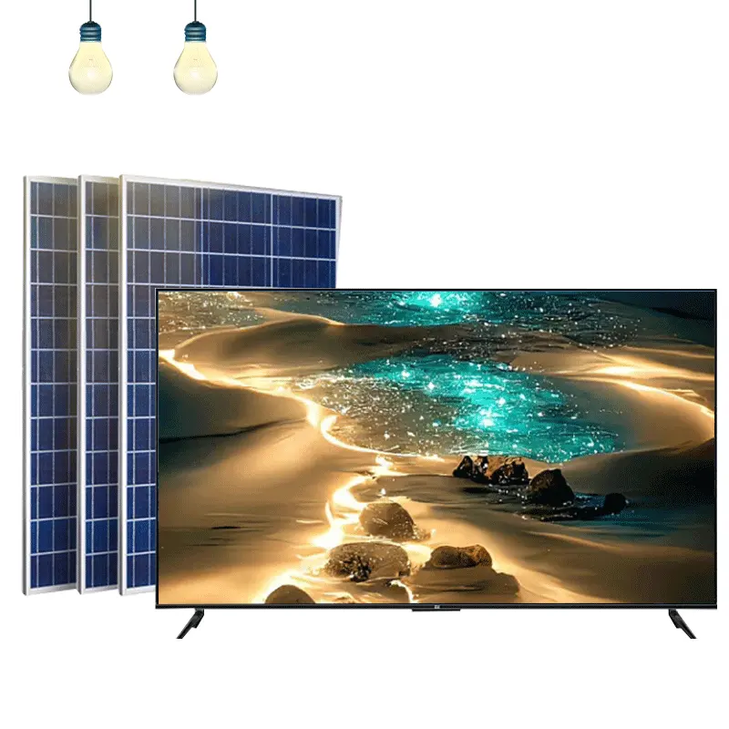 Télévision solaire pour le camping en plein air dans les restaurants hôtels 12v dc led TV solaire extérieure 32 pouces smart TV solaire