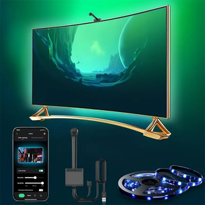 Alexa & Googleアシスタント同期アプリコントロールTVライト (55-65 65-75インチTV用) RGBICWi-FiTVバックライト (センサーLEDストリップライト付き) - Product Image 6