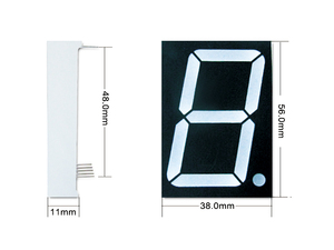 Display a sette segmenti a una cifra a led da 1.8 pollici a 7 segmenti 18102bsr - Product Image 6