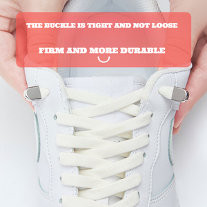 Cordones de zapatos de semicírculo sin lazo elásticos planos de 8mm, cordones de zapatillas de deporte de bloqueo rápido fácil de usar para niños y adultos, Material de poliéster - Product Image 6
