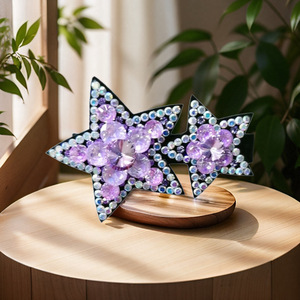 الكورية rhamonds الإحساس المتقدم نجمة الظهر الرأس للنساء خمس نجوم BB كليب صافي أحمر دائم المعدن - Product Image 3