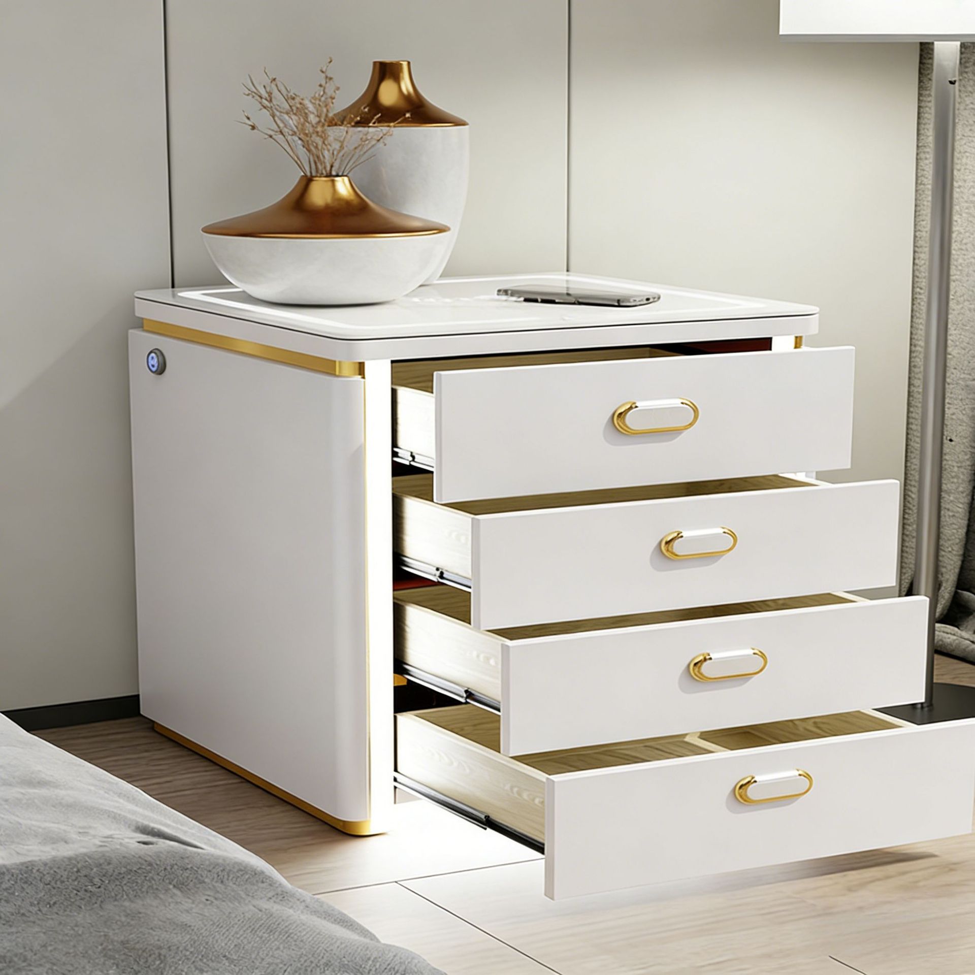 Four drawers without safe - White