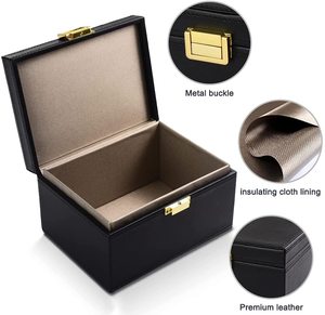 Faraday Box พร้อมกระเป๋าฟาราเดย์2แพ็ค,พวงกุญแจรถยนต์แบบไม่ใช้กุญแจและกรงปิดกั้นสัญญาณ RFID - Product Image 2