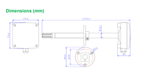 ダクト型温湿度センサーRS485 4 ~ 20mA/0 ~ 10V/RS-485統合モデル - Product Image 6