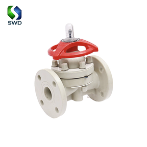 SWD China 1/2 to 12 Inch Flange Plastic Diaphragm Valve Pph <strong>Dn</strong> <strong>200</strong> Manual Flange End Pvdf Diaphragm Valve