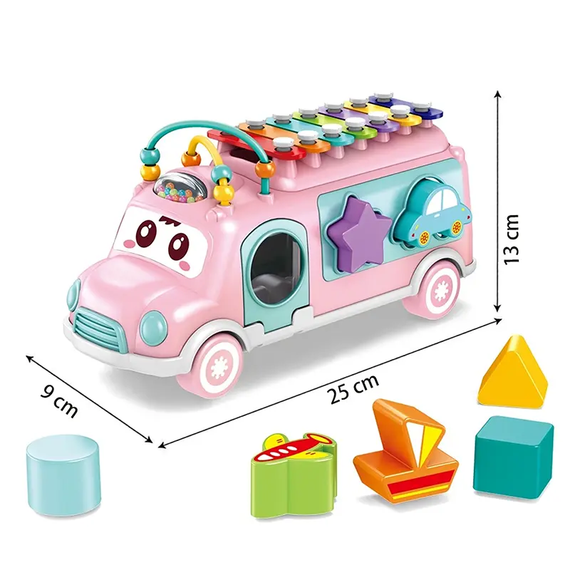 Puzzle per bambini colore arcobaleno bussare a forma di pianoforte riconoscimento giocattoli i bambini giocano a strumento musicale xilofono musica educativa giocattolo per autobus