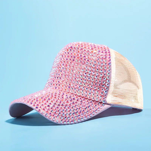 תוכל Casquettes Femme ריינסטון Oem להגמיש Fit La כובעי מותאם אישית 5 פנל ניו יורק בייסבול שווי