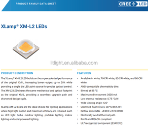New and Original <strong>XM</strong>-<strong>L2</strong> XML2 XL-L3 XML3 Series Easy White <strong>LED</strong> Chip <strong>XM</strong>-L Color Gen 2 HI HD XMLDCL-00 5050 SMD RGBW <strong>LED</strong> Diode 10W - Product Image 4