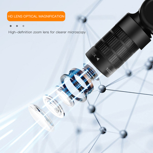 Microscopio educativo digital Microscopio de aumento 1000x Cámara con soporte Microscopio ajustable de 8 luces LED - Product Image 5