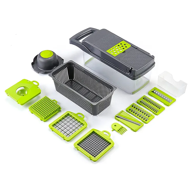 Großhandel Hot Sale Gemüse hacker 12-in-1 Multifunktion aler Veggie Chopper 7 Blade Zwiebel Chopper Gemüses ch neider