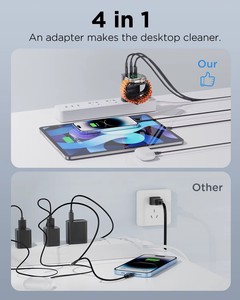 2025 yeni 45W cep telefonu USB A tip-c Apple için akıllı saat katlanabilir manyetik kablosuz şarj adaptörü hızlı şarj - Product Image 5