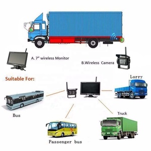 Podofo-4 cámaras de visión nocturna IR inalámbricas, impermeables, con Monitor de visión trasera de 7 "para RV, camión, autobús, sistema de asistencia de estacionamiento - Product Image 2