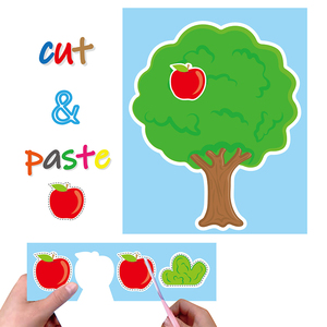 48PCS/Set Toddler Scissor Skills Fun Activity <strong>Booklet</strong> Art &amp; <strong>Crafts</strong> Kit Practice and Coloring Workbook Strengthen Creativity - Product Image 3