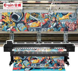 Gwin高速3.2m生态溶剂打印机，带XC90打印头多色溶剂油墨，用于广告印刷