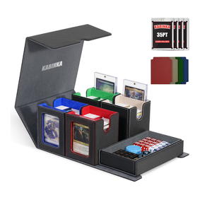 กล่องสำรับไพ่ Yugioh MTG 200 + การ์ดซื้อขายกล่องเก็บการ์ดหนัง PU - Product Image 1