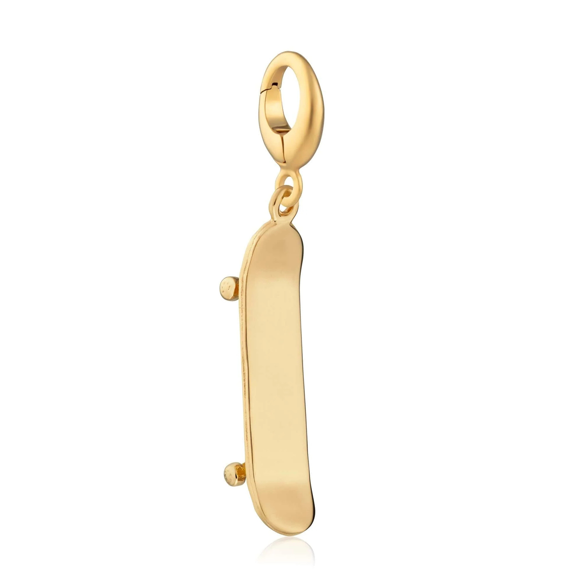 Colgante de monopatín dorado