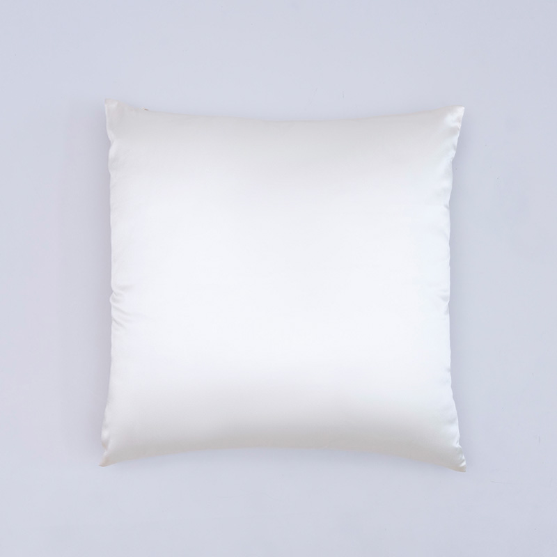 Coussin de dossier en soie blanche 19 mommes