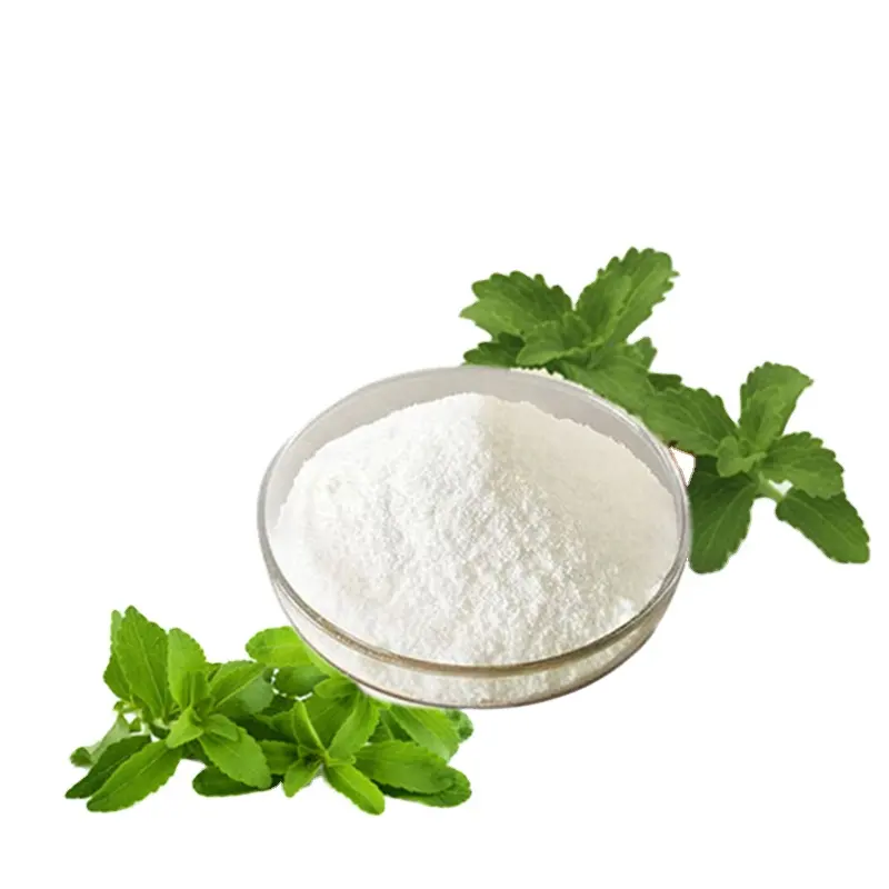 Vendita calda polvere di estratto di foglie di stevia dolcificante stevia estratto di erythritol campione gratuito fornire i campioni liberi ed il migliore prezzo
