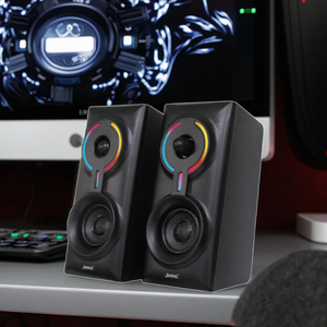 Altavoz BT RGB para el hogar 2,0, altavoces para ordenador con cable de 3,5mm, caja de sonido alimentada por USB para ordenador de cine en casa inteligente - Product Image 4