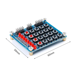 4×4 Matrix-Tastatur für Arduino Array Modul 16 Tasten Drückknöpfe Tastatur-Schalter Tastatur-Paneel 4*4 Geschmack 8LED-Zubehör DIY-Satz