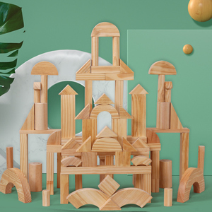 Ahşap inşaat yapı taşları Set istifleme tuğla kurulu oyunları çocuk oyun ve hayal geliştirme - Product Image 4