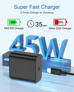 US EU UKプラグ45WSamsung充電器タイプ<span class=keywords><strong>C</strong></span>電源アダプター急速充電Android充電器Oplader充電器samsungオリジナル - Product Image 4