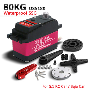 Yüksek tork Metal dişli su geçirmez dijital Servo 7.4V 80KG DS5180 SSG 18T Servo Redcat HPI 1/5 RC Baja araba için Robot - Product Image 5