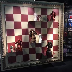 Khổng lồ khổng lồ chuyên nghiệp sợi thủy tinh điêu khắc trang trí khổng lồ cờ vua đặt ngoài trời - Product Image 4