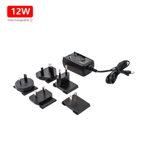 可互换的12V 1A交流-DC适配器通用100-240VAC电源，带美国插头可拆卸5v输出5A电流，由电脑制成 - Product Image 1