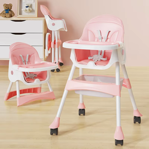 Ev çocuk yemek sandalyesi, katlanabilir, çok fonksiyonlu yemek sandalyesi 0-6 yemek sandalyeleri yaşlarındaki bebekler için öğünlerde kullanılır - Product Image 4