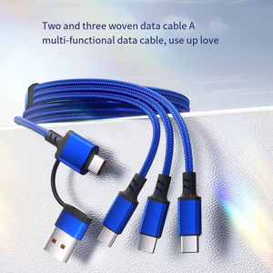 New Customer Offer <strong>1</strong>.2M 3 <strong>in</strong> <strong>2</strong> Type C to Type C Fast Charging+data Transfer Charging Multiple USB Charging Cable for Phones - Product Image 5