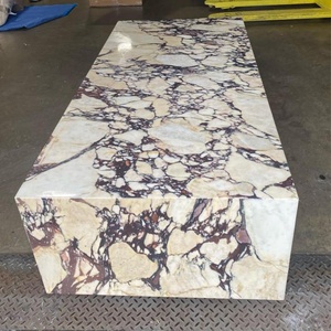 Mesa de centro de lujo italiana de alta gama, rosa, Calacatta, Viola, mármol, Rectangular, bloque de zócalo, nuevo diseño - Product Image 6