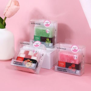 Limpar Folding Plastic Box <span class=keywords><strong>Custom</strong></span> PET PVC transparente embalagem caixa para produtos de varejo <span class=keywords><strong>Soap</strong></span> Razor Electronics <span class=keywords><strong>Display</strong></span>