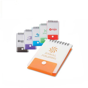 高品质迷你A5 A6螺旋PP笔记本带笔硬封面标志定制小口袋记事本 - Product Image 1
