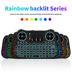 Ratón de Control remoto con panel táctil inalámbrico de 2,4G, Mini teclado de Control remoto retroiluminado con arcoíris para Android Smart TV Box - Product Image 2