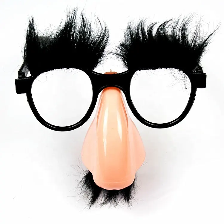 Novelty Disguise Glasses Funny Eyes and Nose with Marx Mustache Glasses for Novelty Clown Costume Eyebrows Party Favors