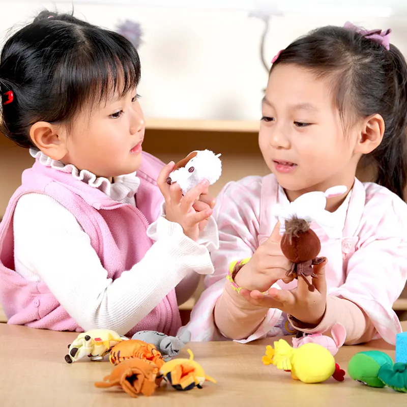 Schlussverkauf 12er-Lüchterne Tierschöne Lustige Mini-Zoo-Handfingerdolls für Neugeborene Babys und Kinder Geschichtenerzählen